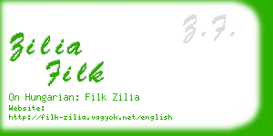 zilia filk business card